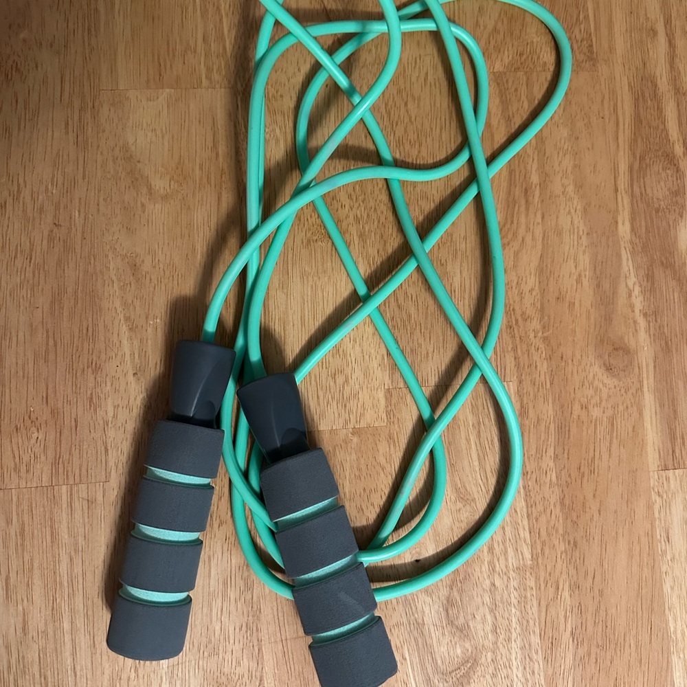 Green Jump Rope with Foam Handles